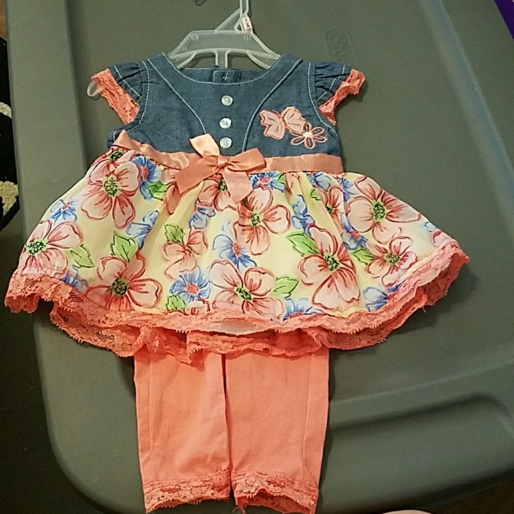 Denim dress/pant set